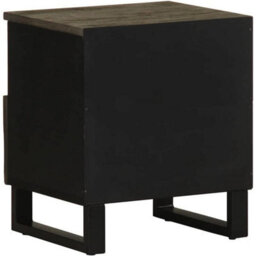 Bedside Cabinet Table Solid Mango Wood Bedroom Drawers Shelving - thumbnail 6