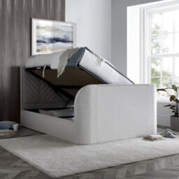 Sherlock Natural Fabric Ottoman Electric Media Tv Bed - 4Ft6 Double - thumbnail 6