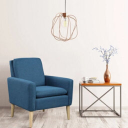 Armchair Comfy Fabric Accent Chair Upholstered Single Sofa Arm Chairs Bedroom - thumbnail 6