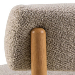 Wyld Haus Nook Cream Bouclé Lounge Chair With Oak Legs - thumbnail 6