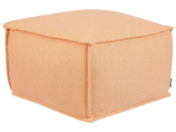 Wyld And Coco Orange Cotton Pouffe With Removable Cover And Eps Ball Filling, Square Footstool 50 X 50 X 30 Cm - thumbnail 1