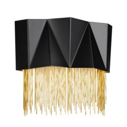 Luminosa Lighting Elstead Zuma 3 Light Wall Light, Satin Black, Gold, G9