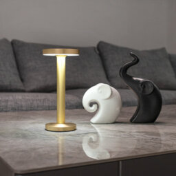 Auraglow Rechargeable Cordless Led Table Lamp - Milan - Brass - thumbnail 5