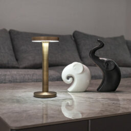 Auraglow Rechargeable Cordless Led Table Lamp - Milan - Brass - thumbnail 8