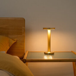 Auraglow Rechargeable Cordless Led Table Lamp - Milan - Brass - thumbnail 9