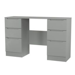 Messina Matt Dusk Grey 6 Drawer Non-Extendable Desk (H)785mm (W)1254mm (D)386mm - thumbnail 3