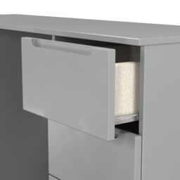 Messina Matt Dusk Grey 6 Drawer Non-Extendable Desk (H)785mm (W)1254mm (D)386mm - thumbnail 5