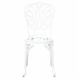 Berkfield Modern Garden Bistro Set 3 Pcs White Aluminium - thumbnail 7