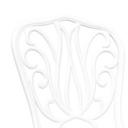Berkfield Modern Garden Bistro Set 3 Pcs White Aluminium - thumbnail 9