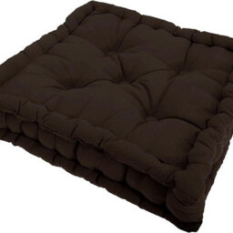 Homes & Linen Booster Seat Cushion Pad 100% Cotton Filling Thick Cushion Seat Pads Adults Chair Armchair Garden Black 45Cm X 45Cm + 10Cm Thickne