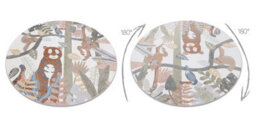 RugsX Carpet Bono 8426 Circle Jungle, Wild Animals Cream / Dark Gold  Circle 200 Cm - thumbnail 2