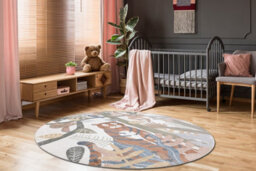 RugsX Carpet Bono 8426 Circle Jungle, Wild Animals Cream / Dark Gold  Circle 200 Cm - thumbnail 5
