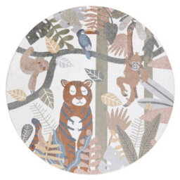 RugsX Carpet Bono 8426 Circle Jungle, Wild Animals Cream / Dark Gold  Circle 200 Cm - thumbnail 3