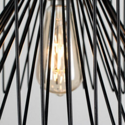 Valuelights Amadeus Modern Black Non Electric Metal Wire Design Cylinder Shaped Light Shade (D)30Cm - thumbnail 3