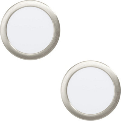 Loops 2 Pack Elegant Satin Nickel Ceiling Spotlight For Modern Home Décor - Versatile Indoor Lighting - image 1