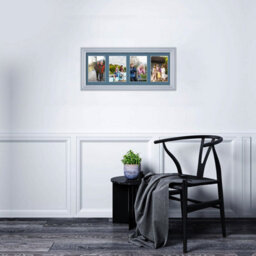 AK Frames 50X20Cm Silver Classic Multi Photo Frame With Pompadour Mount - Holds 4 Apertures (4X) 6X4 Photos - thumbnail 3