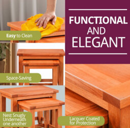 Hallowood Furniture Cotswold Nest Of 2 Tables - thumbnail 4