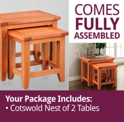 Hallowood Furniture Cotswold Nest Of 2 Tables - thumbnail 7