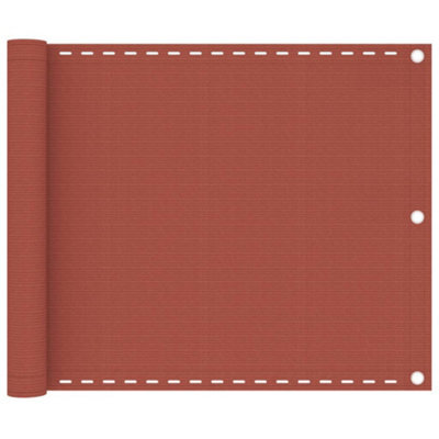 Berkfield Balcony Screen Terracotta 75X300 Cm Hdpe - image 1