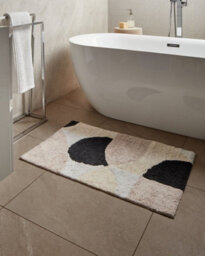 Beliani Bath Mat Sanoli Beige 60 X 90 Cm Cotton - thumbnail 2