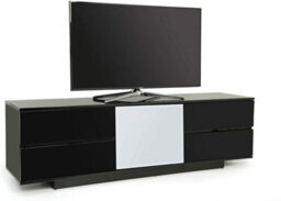 "Homeology Avitus Ultra Remote Friendly Beam-Thru Premium Black With 4-Black Drawers 32""-65"" Flat Screen Tv Cabinet" - thumbnail 2
