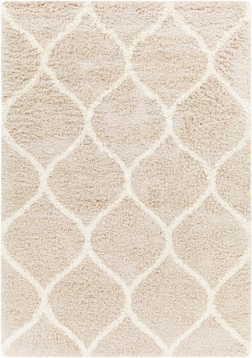 Livabliss Urban Shaggy-Modern Beige Ivory Cream Soft Plush Pile Living Bedroom Rug 200 X 290 Cm Easy Care, Non Shedding - image 1