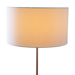 First Choice Lighting Phoenix - White Marble Copper Combination Floor And Table Lamp With Shade - thumbnail 3