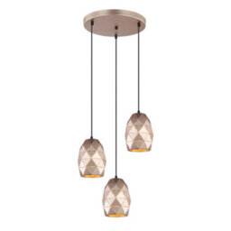 Luminosa Lighting Luminosa Modern Hanging Pendant Golden Champagne 3 Light , E27 - thumbnail 1