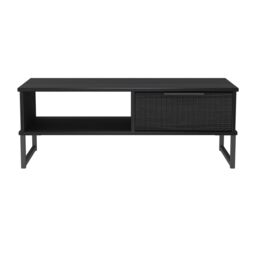 Ancona Matt Black Ash 1 Drawer Non-Extendable Coffee Table (H)348mm (W)925mm (D)410mm - thumbnail 2