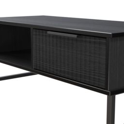 Ancona Matt Black Ash 1 Drawer Non-Extendable Coffee Table (H)348mm (W)925mm (D)410mm - thumbnail 6
