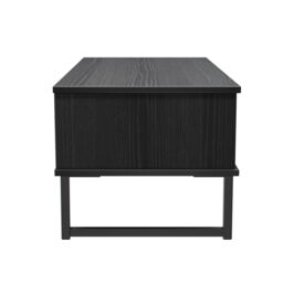 Ancona Matt Black Ash 1 Drawer Non-Extendable Coffee Table (H)348mm (W)925mm (D)410mm - thumbnail 4