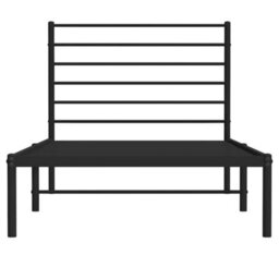Walplus Metal Bed Frame Without Mattress With Headboard Black 90X190Cm - thumbnail 6