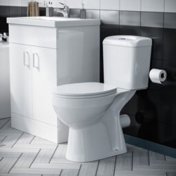 Nes Home 600mm Basin White Vanity & Wc Toilet Pan - thumbnail 2