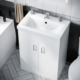 Nes Home 600mm Basin White Vanity & Wc Toilet Pan - thumbnail 3