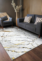 RugsX Carpet Allure 1963 Marble - Structural, Stylish, Glamour White Gold 200X290 Cm - thumbnail 5