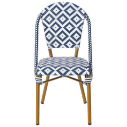 Beliani Garden Dining Set 4 Seater Rifreddo Pe Rattan Blue - thumbnail 6