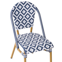 Beliani Garden Dining Set 4 Seater Rifreddo Pe Rattan Blue - thumbnail 8