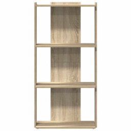 Berkfield Bookcase 3-Tier Sonoma Oak 60X30X120 Cm Engineered Wood - thumbnail 4