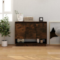 Berkfield Durable Sideboard Smoked Oak 97X31X75 Cm Engineered Wood - thumbnail 2