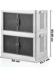 Woohoo Furniture Collapsible Closet Organizers Door Stackable Plastic Foldable Storage Boxes Removable Easy Assemble Storage Shelf - thumbnail 1