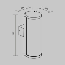 Luminosa Lighting Luminosa Conf Outdoor Wall Lantern Graphite Ip54 1Xe27 - thumbnail 3