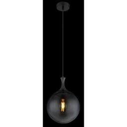 Luminosa Lighting Luminosa Dalton Globe Pendant Ceiling Light Matt Black Balls Smoke Glass Shade 1X E27 - thumbnail 4