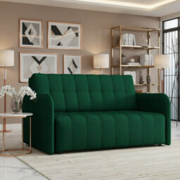 Viva Grand Iii Living Room Sofa Bed With Sleeping Function Wooden Legs Wooden Frame And Storage 85X145X98Cm Green - thumbnail 1