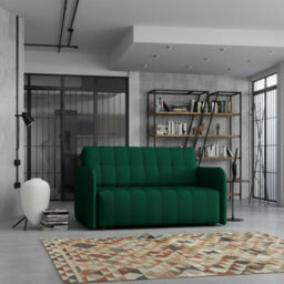 Viva Grand Iii Living Room Sofa Bed With Sleeping Function Wooden Legs Wooden Frame And Storage 85X145X98Cm Green - thumbnail 2