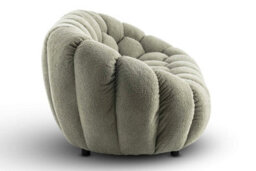 Sage Green Teddy Boucle Fabric  2 + 1 Seater Sofa And Armchair Set For Living Room Atrani - thumbnail 3