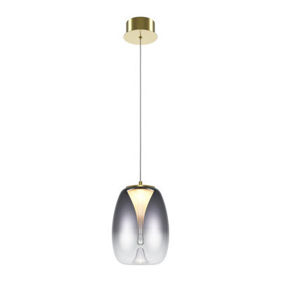 Luminosa Lighting Luminosa Splash Modern Dome Pendant Ceiling Light Gold 3000K 280Lm Smoky Shade - image 1