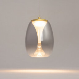 Luminosa Lighting Luminosa Splash Modern Dome Pendant Ceiling Light Gold 3000K 280Lm Smoky Shade - thumbnail 4