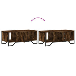 Berkfield Coffee Table Smoked Oak 100X51X40 Cm Engineered Wood - thumbnail 8