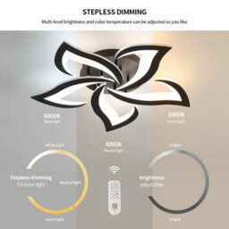 Pheashine Ceiling Lights,dimmable Led Ceiling Light 40W, Acrylic With Remote Control For Living Room,bedroom Dining Room - thumbnail 4