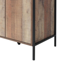 Timber Art Design Stretton Urban 2 Door Double Wardrobe Bedroom Furniture Rustic Industrial Oak - thumbnail 5